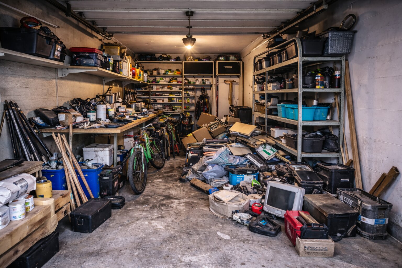 Garage avant désencombrement à Guérande